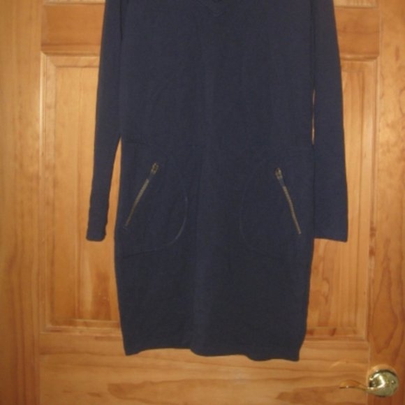 Athleta Blue Long Sleeve Dress with Two Side Zip Pockets - Picture 2 of 4